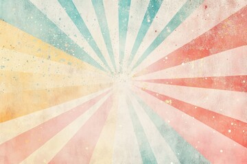 Abstract Sunburst Pattern with Pastel Colors and Speckles