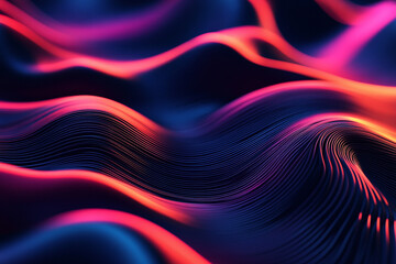 Abstract wave particle technology background