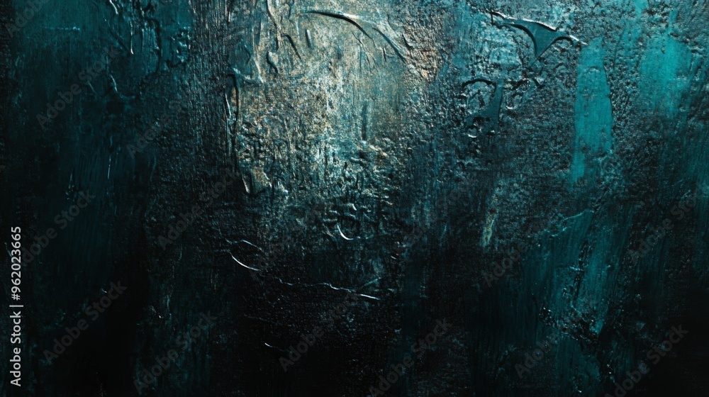 Leinwandbilder Close-up of a textured abstract background with dark, moody tones and intricate patterns, adding depth and complexity to the visual composition.
