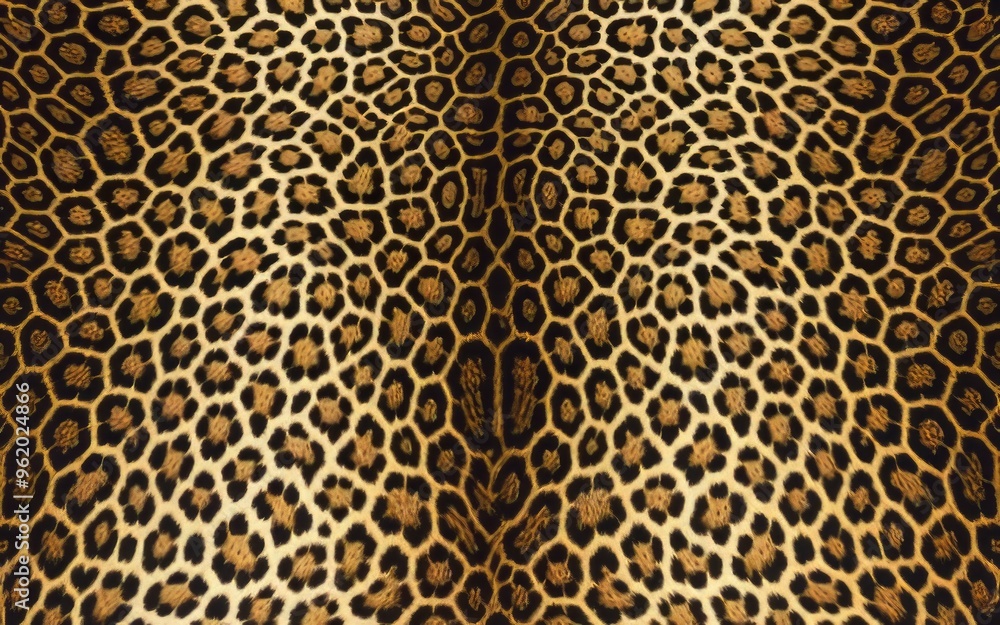 Poster leopard print texture. closeup of a leopard's coat, showcasing the intricate pattern and colors of t