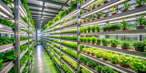 Indoor Vertical Hydroponic Farm with LED Lights, Urban Farming, Hydroponics, Green Living