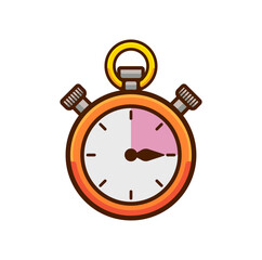 Stopwatch Icon vector cartoon style illustration isolated