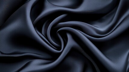 Obraz premium Close-up of luxurious dark fabric with smooth texture, ideal for elegant backgrounds and fashion designs.
