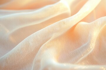 Delicate White Fabric with Golden Glimmer
