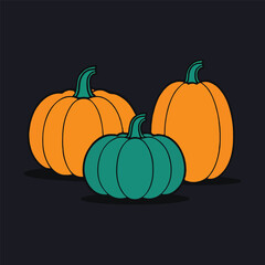 pumpkin on a black background