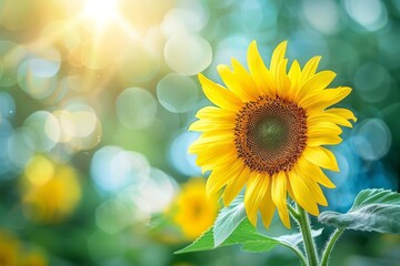 Obraz premium Sunflower close up on white background, harvest and agriculture business concept