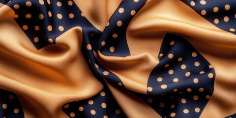 Elegant fabric featuring a polka dot pattern, perfect for fashion and interior design projects.