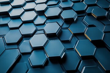 Polygonal Hexagon Mosaic - Futuristic Abstract Background Design