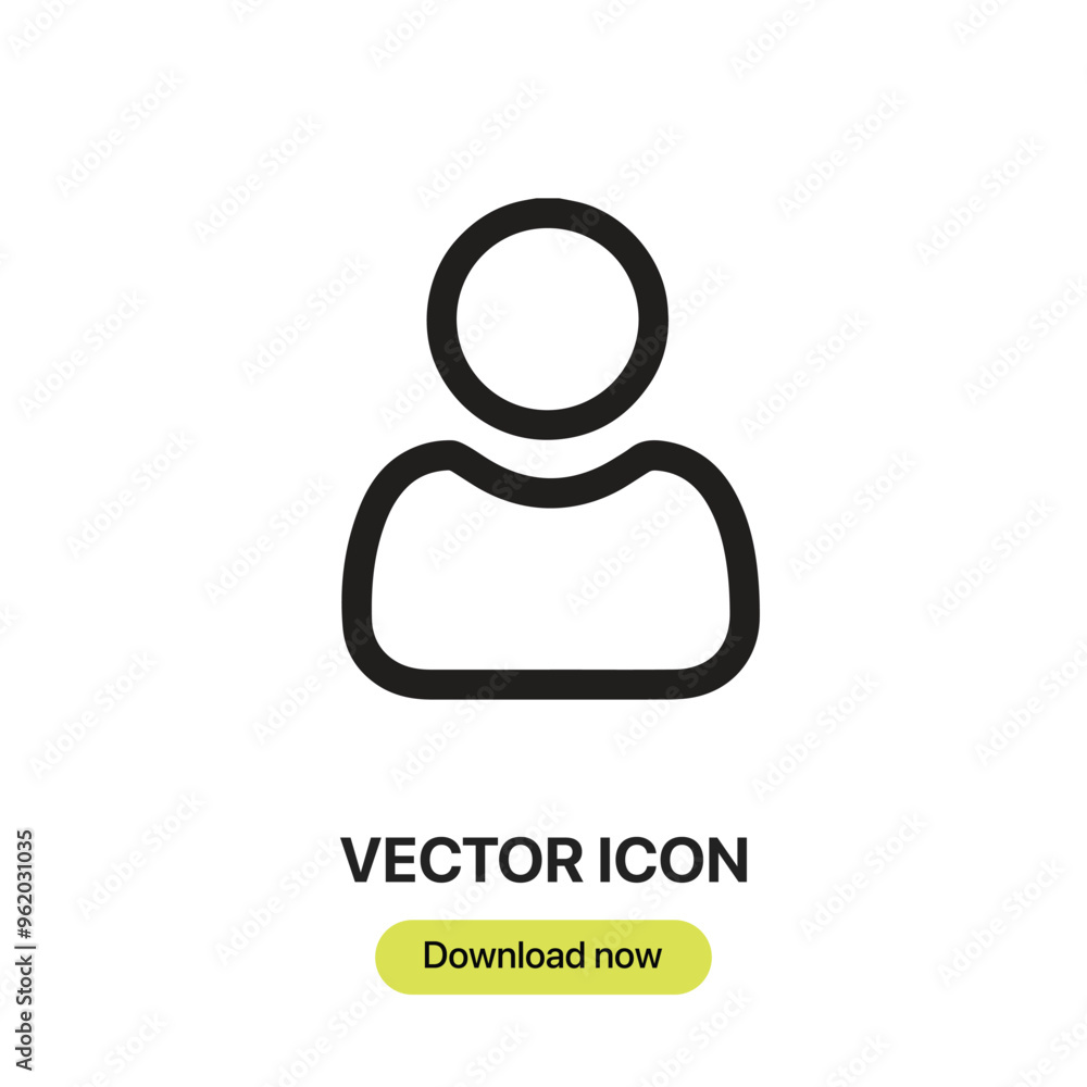 Leinwandbilder User icon vector. Linear-style sign for mobile concept and web design. User symbol illustration. Pixel vector graphics - Vector.	
