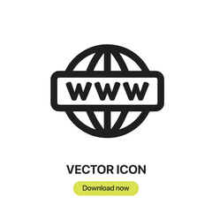 Web icon vector. Linear-style sign for mobile concept and web design. Web symbol illustration. Pixel vector graphics - Vector.	
