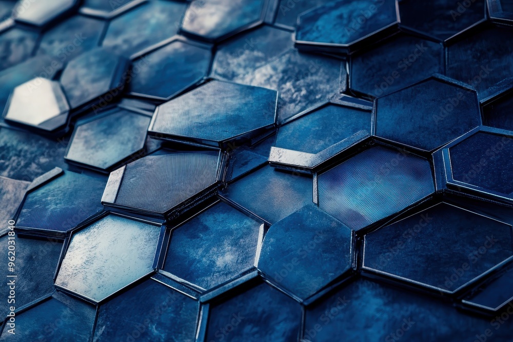 Poster futuristic hexagonal polygonal mosaic background design