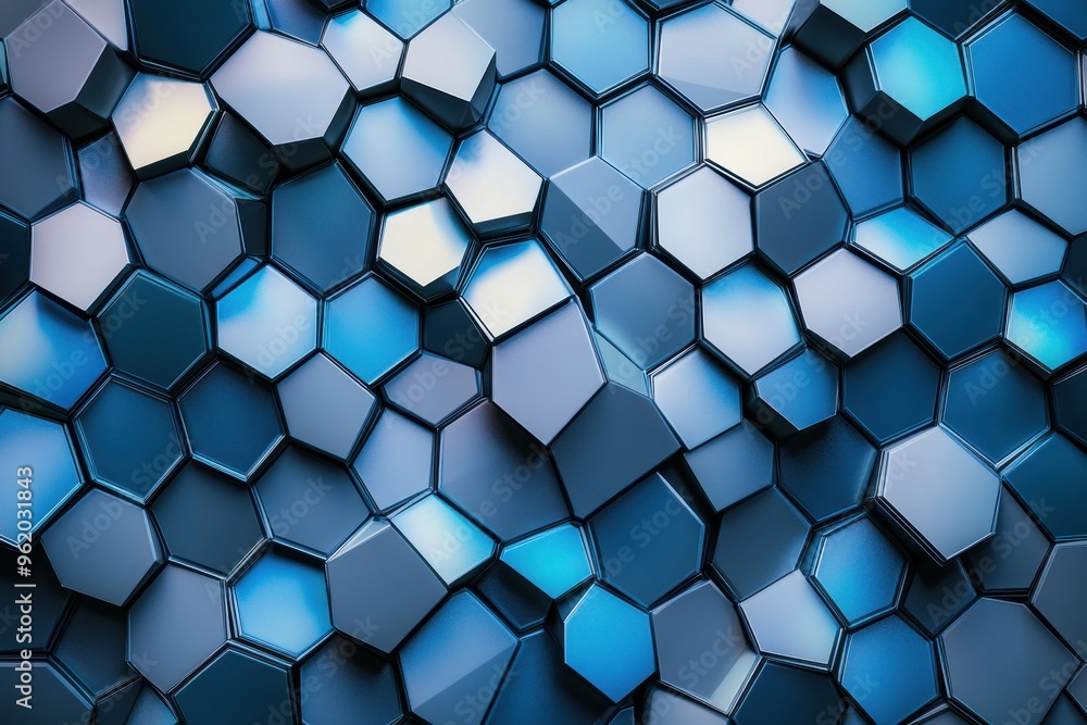 Poster futuristic hexagonal polygonal mosaic abstract background design