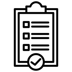 Checklist icon with line style