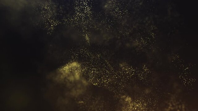 Abstract Golden Particles Background