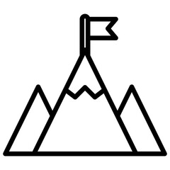 Goal icon with line style