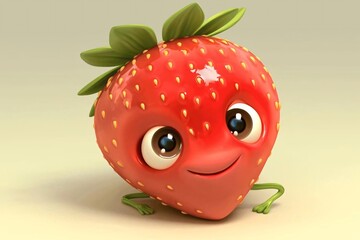 strawberry with a smile