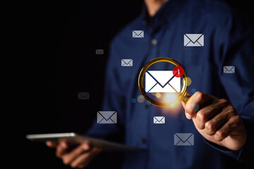 email marketing ideas Email with notifications Communication via email messages.