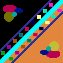 T shirt design, multi color geometric design, vector file