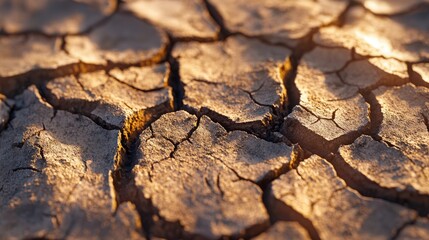 Fototapeta premium Crackled Earth: Texture of Dry Ground