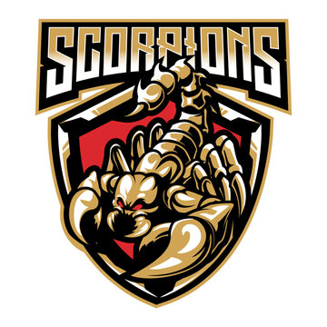 Scorpion mascot logo design vector with modern illustration concept