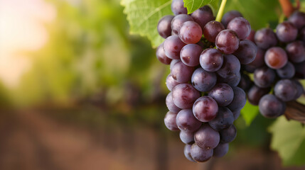 Fototapeta premium Sun Drenched Vineyard Vibrant Clusters Rip