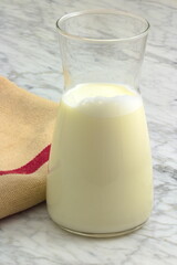 Fresh nutritious milk jar.