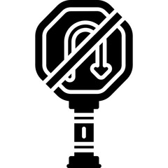 No U-Turn Sign Icon