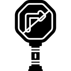 No Turn On Red Sign Icon