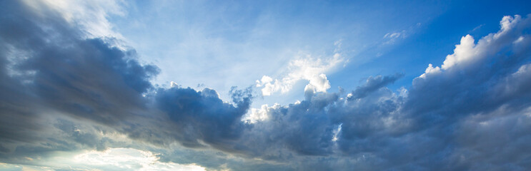 Fototapeta premium Rain clouds,Gray rain clouds loaded with rain in the sky,Threatening dark clouds covering the sky