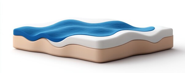 A modern, wave-patterned mattress showcasing a blend of comfort and innovative design for restful sleep and relaxation.