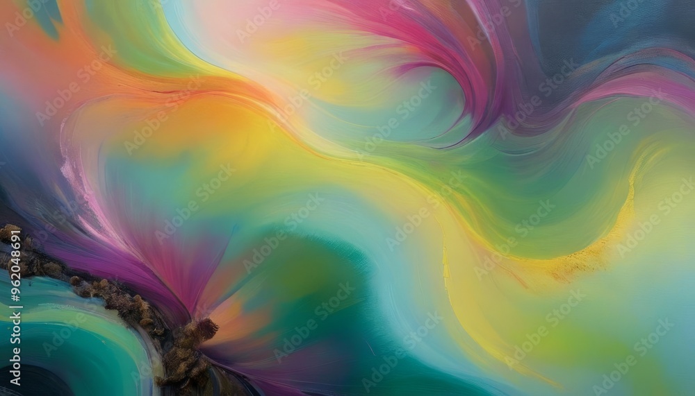 Poster this abstract artwork captures the fluidity and motion of swirling colors blending seamlessly into o