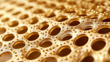 Obraz premium Abstract Gold Perforated Pattern Texture