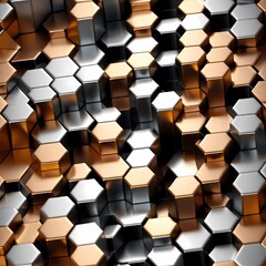 Abstarct Sharp Lines Metallic Accents Background