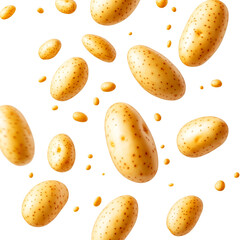 Flying Fresh Raw Golden Potatoes on White Background for Cooking Stock Image

, Cutout, Isolated on White Background