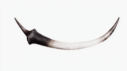 Fototapeta premium Vintage engraving of a hunting horn, intricately detailed black illustration on a white background, perfect for posters, decorations, and print projects.