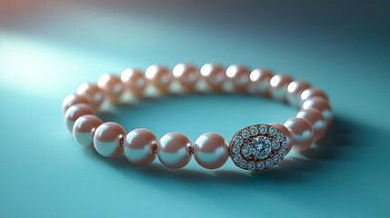 Jewelry, Proposal and Holiday Gift. Fancy Design of a Necklace in Platinum with Diamonds, Pearls and Aquamarine. Platinum with Round Aquamarine and Diamonds.