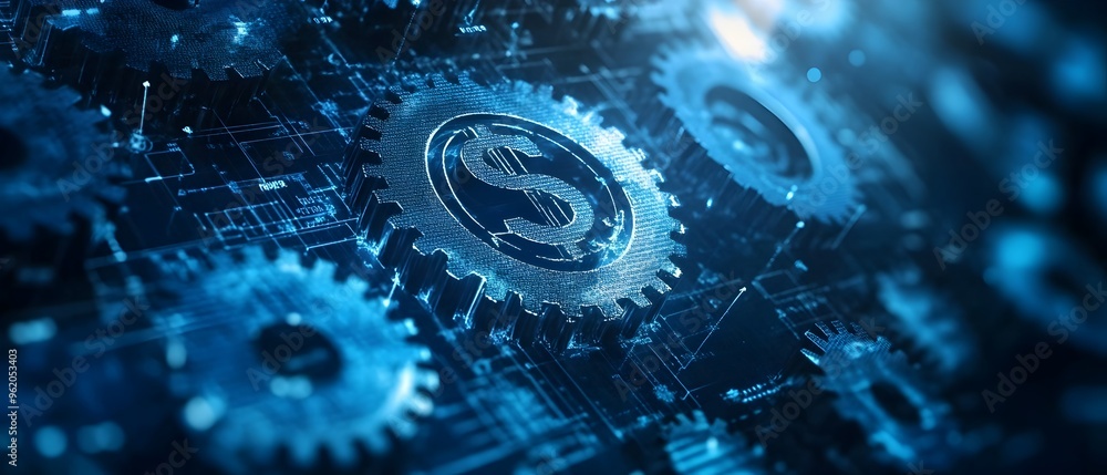 Aufkleber optimized workflow for cost reduction a financial photography concept showcasing streamlined process