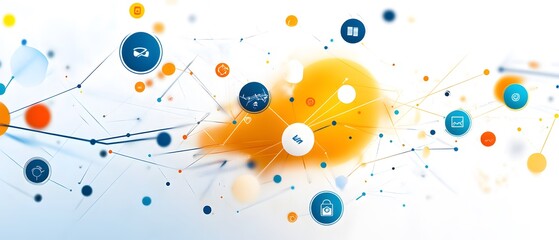 Abstract Network Concept with Icons.