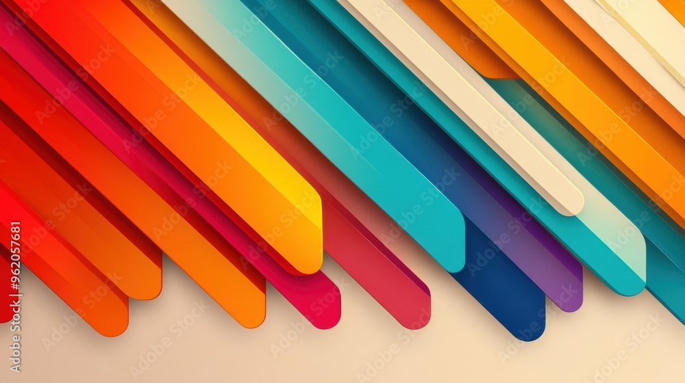 Poster a colorful abstract background with many different colored lines, ai