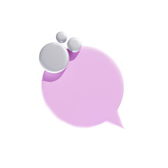 3d minimalist pink chatbox