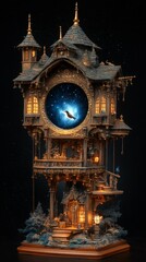 Obraz premium Cuckoo of Eternal Night, Cuckoo clock