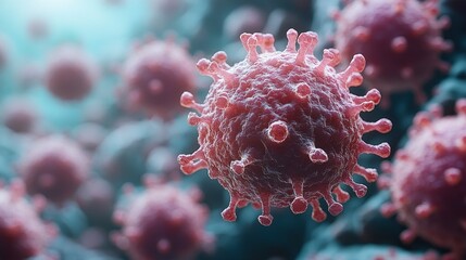 Obraz premium Closeup of a Coronavirus Particle