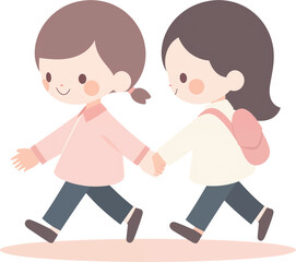 a sister who goes to school hand in hand