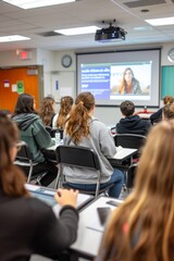 Fototapeta premium Career Workshop for Freshmen Students - Classroom Learning and Career Planning