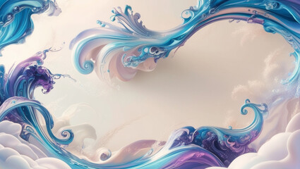 Liquid marble textured backgrounds. Wavy psychedelic backdrops. Abstract painting for web design or print. Good for cards, covers, and business presentations. Vector illustration	
