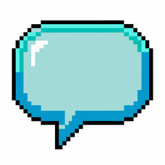 Fototapeta premium Retro Pixel Art Speech Bubble Isolated on White Background for Creative Digital Communication Designs