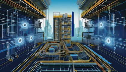 MEP Systems Design a blueprint for the MEP systems of the skyscraper including electrical