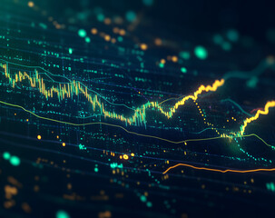 Obraz premium Stock market graph Market Analysis and Insights Concept