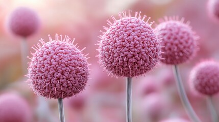 Delicate Pink Flower Buds in Soft Focus
