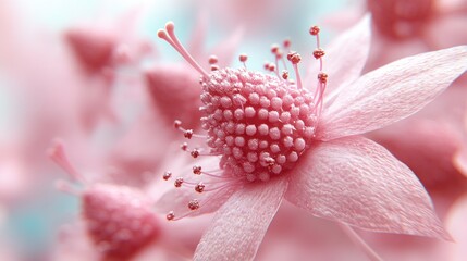 Delicate Pink Flower Macro